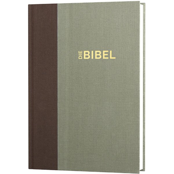 Schlachter 2000 Bibel - Standardausgabe - Hardcover Duoleinen braun/khaki